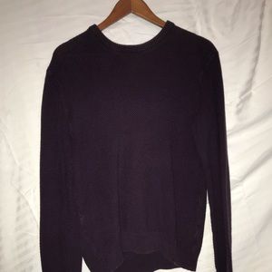 plum woven sweater